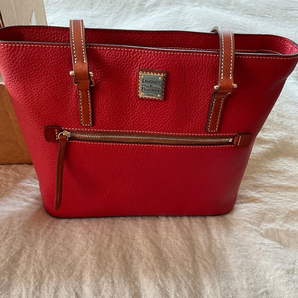 NWT Dooney & Bourke RED Lexington Small Shopper tote